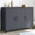 vidaXL Buffet anthracite 100 5x39x72 cm acier