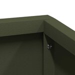 vidaXL Cache-pot de jardin Vert olive 100 x 100 x 50 cm Acier