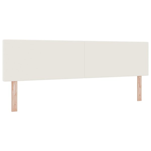vidaXL Tête de lit LED Crème 180 cm Tissu en velours côtelé