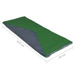 vidaXL Sacs de couchage type enveloppe 2 Pièces Vert 1 100 g 10°C