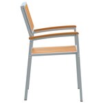 vidaXL Chaises de jardin empilables 6 Pièces Gris Acier et Bois d'acacia massif
