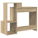 vidaXL Bureau en chêne de Sonoma Chêne de Sonoma MDF avec placage en chêne