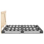 vidaXL Cadre de lit sans matelas gris 200x200 cm bois massif de pin
