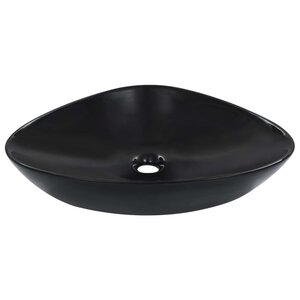 vidaXL Lavabo 58 5 x 39 x 14 cm Céramique Noir