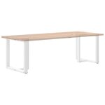 vidaXL Pieds de table à manger en T  2 pièces  blanc  80 x 35 x (72-73) cm  acier