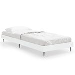 vidaXL Cadre de lit sans matelas blanc 75x190 cm bois d'ingénierie