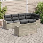 vidaXL Ensemble de canapé de jardin Gris clair polyrotin