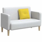 vidaXL Coussin de Dos Jaune clair 50 x 19 x 45 cm tissu