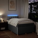 vidaXL Sommier à lattes de lit et matelas gris clair 120x190 cm tissu