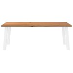 vidaXL Table à manger marron clair bois de chêne massif rectangulaire