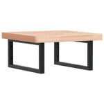 vidaXL Étagère de vasque murale acier et bois massif de hêtre