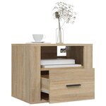 vidaXL Tables de chevet murales 2 Pièces Chêne sonoma 50x36x40 cm
