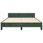 vidaXL Cadre de lit avec tête de lit Vert foncé 140x190 cm Velours