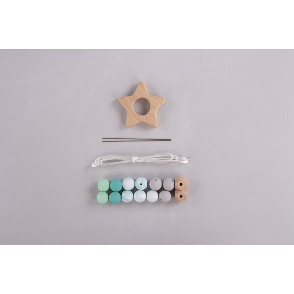 Kit: Anneau Etoile   menthe  17 pces  Boite