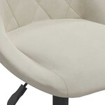vidaXL Chaises pivotantes à manger lot de 2 Crème Velours
