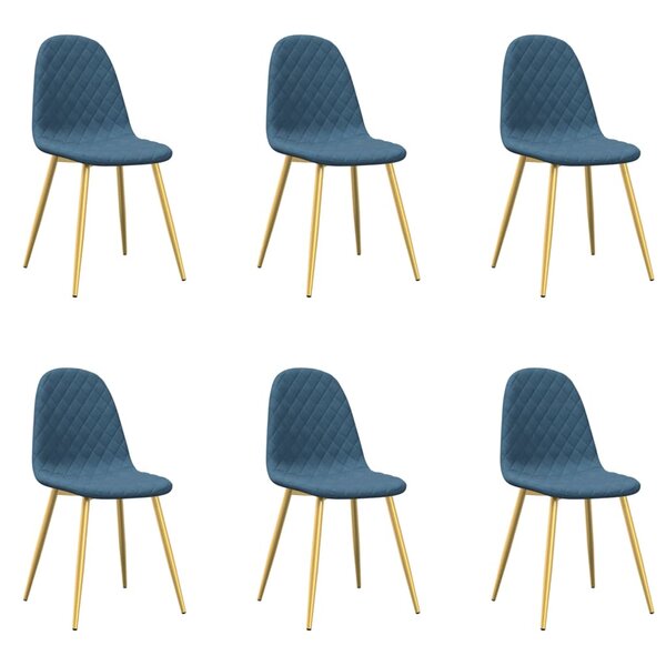 vidaXL Chaises à manger lot de 6 gris clair velours