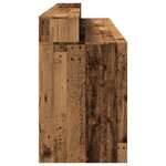 vidaXL Bureau avec lumières LED vieux bois bois d'ingénierie