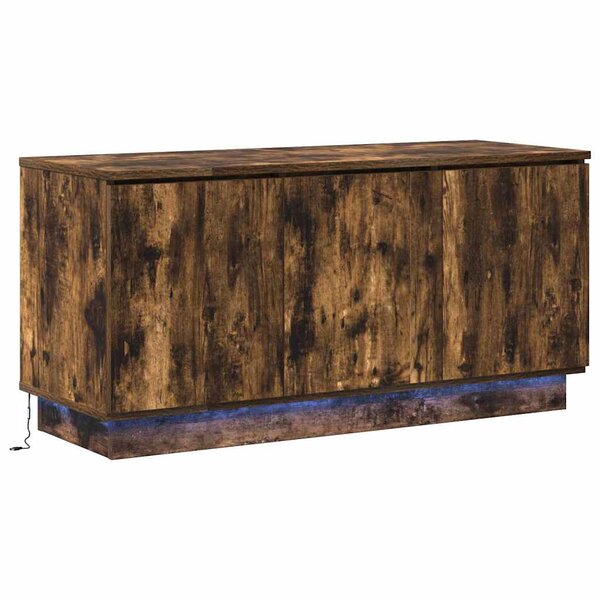 vidaXL Meuble TV Chêne fumé 100 x 38 x 49 cm Bois d'ingénierie