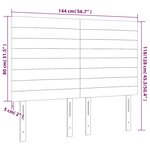 vidaXL Tête de lit à LED Vert foncé 144x5x118/128 cm Velours