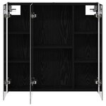 vidaXL Armoire Miroir de Salle de Bain Chêne noir 73.5 x 15.5 x 70 cm