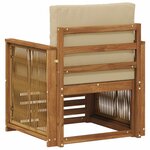 vidaXL Sofa de milieu extérieur Naturel