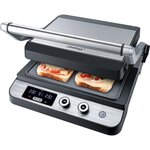 STEBA 187200 FG120 Grill de contact - 1800 W - Surface de cuisson antiadhésive: 2 x 27 x 24 cm - Inox et noir