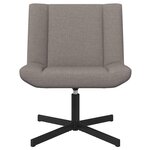 vidaXL Chaise pivotante Taupe 63 x 75 x 76 cm tissu