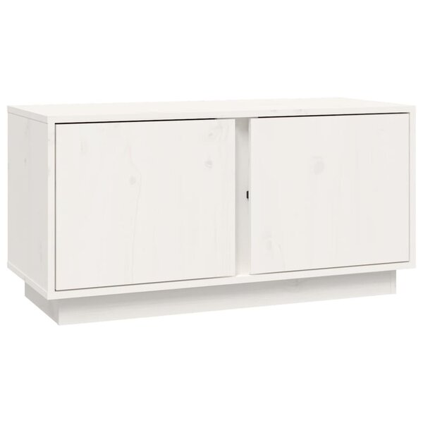 vidaXL Meuble TV Blanc 80x35x40 5 cm Bois de pin massif
