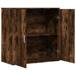 vidaXL Buffet chêne fumé 79x38x80 cm bois d'ingénierie