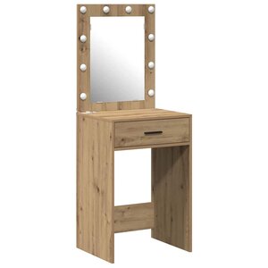 vidaXL Table de Toilette avec tiroir Chêne artisanal 50 x 41 x 135 cm