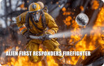 Monnaie FIREFIGHTER Alien First Responders 1/1000 Oz Platine 12$ Liberia 2026 (PRÉCOMMANDE)