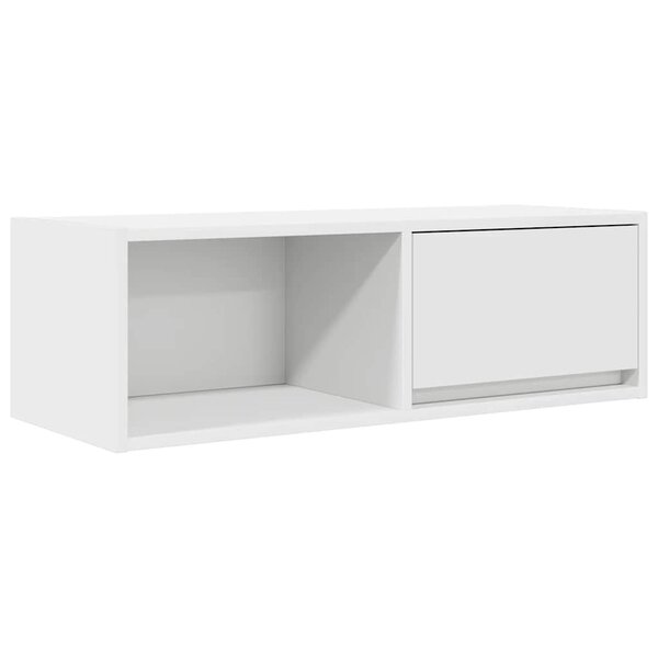 vidaXL Meuble TV blanc 80x31x25 5 cm bois d'ingénierie