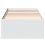 vidaXL Cadre de lit sans matelas blanc 75x190 cm bois d'ingénierie