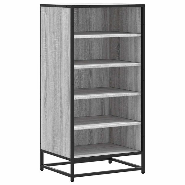vidaXL Étagère à chaussures sonoma gris 48x38x97 5cm bois d'ingénierie