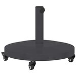 vidaXL Socles de parasol d'extérieur Gris foncé 48 x 48 x 32.5 cm