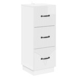 vidaXL Armoire à tiroirs Blanc brillant 33 x 34 5 x 87 cm