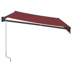 vidaXL Auvent manuel rétractable bordeaux 350x250 cm