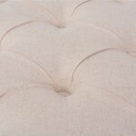 vidaXL Banc Lin Bois massif 110 x 38 x 48 cm Blanc crème