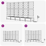 vidaXL Pots de jardin Noir 120 x 120 x 126 cm Acier