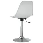 vidaXL Chaises pivotantes à manger lot de 2 blanc PP