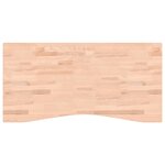 vidaXL Dessus de bureau 110x(50-55)x2 5 cm bois massif de hêtre