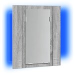 vidaXL Armoire à miroir LED de salle de bain sonoma gris 40x12x45 cm