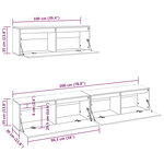 vidaXL Meubles TV 3 Pièces Bois massif de pin