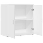 vidaXL Buffet blanc 79x38x80 cm bois d’ingénierie