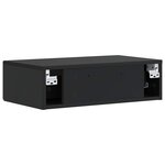 vidaXL Table d'appoint murale 59 x 34 5 x 17 cm Bois d'ingénierie Noir