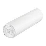 Sacs poubelle plastique   - 30 L  - Blanc  - Rouleau de 20 (Rouleau de 20 sacs)