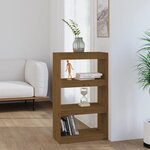 vidaXL Bibliothèque/Séparateur de pièce Marron miel 60x30x103 5 cm Pin