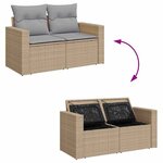 vidaXL Ensemble de canapé de jardin 8 Pièces beige et gris clair