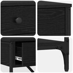 vidaXL Table console avec tiroir Chêne noir Bois d'ingénierie