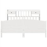 vidaXL Lit bibliothèque sans matelas blanc 180x200 cm bois pin massif